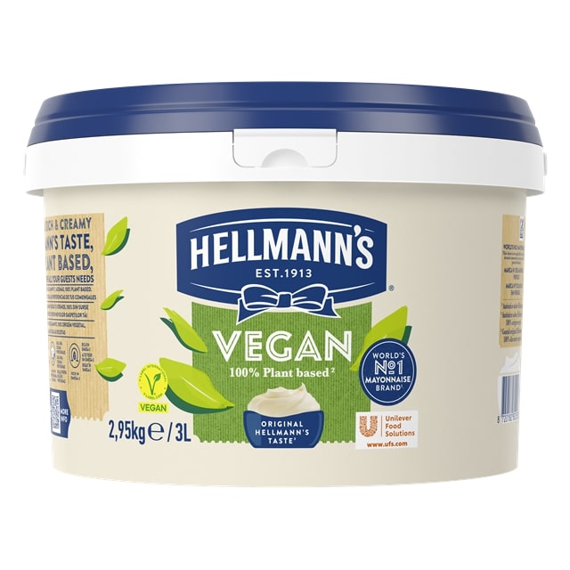 Hellmann's Vegan 3 lt - Πλούσια, ακαταμάχητη Hellmann’s Vegan. Ακαταμάχητη γεύση & εύκολη λύση στα vegan πιάτα.